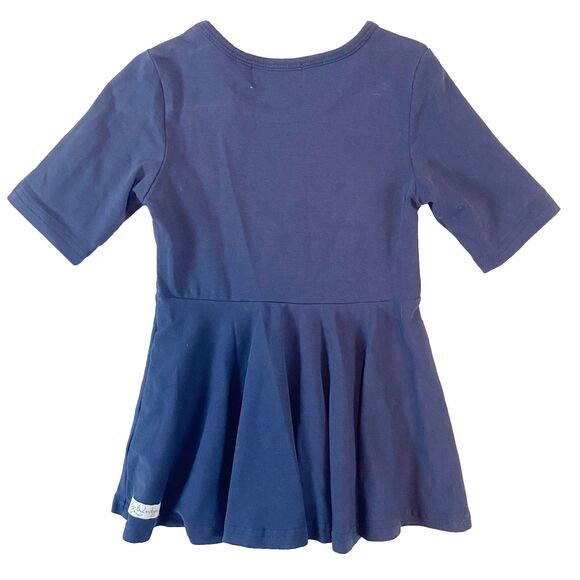Lily & Londyn's Tunic Dress Girls Size 3T Blue Polka Short Sleeve‎ Neutral - Picture 2 of 3